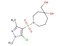1-[(5-chloro-1,3-dimethyl-1H-pyrazol-4-yl)sulfonyl]-4-(hydroxymethyl)-4-azepanol