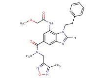 7-[(methoxyacetyl)amino]-N-methyl-N-[(4-methyl-1,2,5-oxadiazol-3-yl)methyl]-1-(2-phenylethyl)-1H-benzimidazole-5-carboxamide