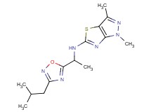 N-[1-(3-isobutyl-1,2,4-oxadiazol-5-yl)ethyl]-1,3-dimethyl-1H-pyrazolo[3,4-d][1,3]thiazol-5-amine