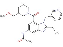 N-[2-ethyl-7-{[3-(methoxymethyl)-1-piperidinyl]carbonyl}-1-(3-pyridinylmethyl)-1H-benzimidazol-5-yl]acetamide