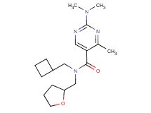 N-(cyclobutylmethyl)-2-(dimethylamino)-4-methyl-N-(tetrahydrofuran-2-ylmethyl)pyrimidine-5-carboxamide