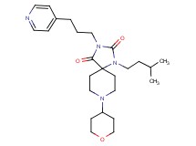 1-(3-methylbutyl)-3-[3-(4-pyridinyl)propyl]-8-(tetrahydro-2H-pyran-4-yl)-1,3,8-triazaspiro[4.5]decane-2,4-dione
