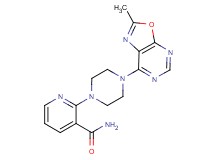 2-[4-(2-methyl[1,3]oxazolo[5,4-d]pyrimidin-7-yl)piperazin-1-yl]nicotinamide
