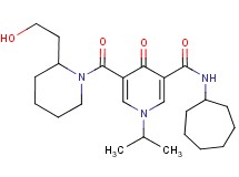 N-cycloheptyl-5-{[2-(2-hydroxyethyl)-1-piperidinyl]carbonyl}-1-isopropyl-4-oxo-1,4-dihydro-3-pyridinecarboxamide