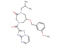 1-isobutyl-6-[(3-methoxybenzyl)oxy]-4-([1,2,4]triazolo[1,5-a]pyrimidin-2-ylcarbonyl)-1,4-diazepan-2-one