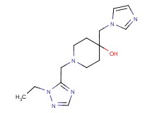 1-[(1-ethyl-1H-1,2,4-triazol-5-yl)methyl]-4-(1H-imidazol-1-ylmethyl)piperidin-4-ol