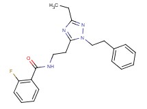 N-{2-[3-ethyl-1-(2-phenylethyl)-1H-1,2,4-triazol-5-yl]ethyl}-2-fluorobenzamide