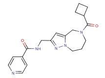 N-{[5-(cyclobutylcarbonyl)-5,6,7,8-tetrahydro-4H-pyrazolo[1,5-a][1,4]diazepin-2-yl]methyl}isonicotinamide