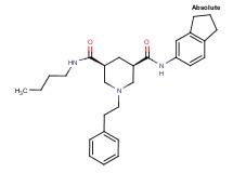 (3S,5R)-N-butyl-N'-(2,3-dihydro-1H-inden-5-yl)-1-(2-phenylethyl)-3,5-piperidinedicarboxamide