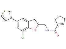 N-{[7-chloro-5-(3-thienyl)-2,3-dihydro-1-benzofuran-2-yl]methyl}-1-cyclopentene-1-carboxamide