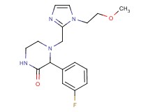 3-(3-fluorophenyl)-4-{[1-(2-methoxyethyl)-1H-imidazol-2-yl]methyl}piperazin-2-one