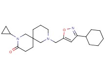 8-[(3-cyclohexylisoxazol-5-yl)methyl]-2-cyclopropyl-2,8-diazaspiro[5.5]undecan-3-one