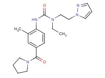 N-ethyl-N'-[2-methyl-4-(pyrrolidin-1-ylcarbonyl)phenyl]-N-[2-(1H-pyrazol-1-yl)ethyl]urea