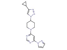4-[4-(4-cyclopropyl-1H-1,2,3-triazol-1-yl)piperidin-1-yl]-6-(1H-pyrazol-1-yl)pyrimidine