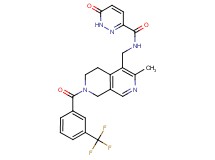 N-({3-methyl-7-[3-(trifluoromethyl)benzoyl]-5,6,7,8-tetrahydro-2,7-naphthyridin-4-yl}methyl)-6-oxo-1,6-dihydro-3-pyridazinecarboxamide