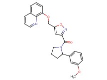 8-[(3-{[2-(3-methoxyphenyl)-1-pyrrolidinyl]carbonyl}-5-isoxazolyl)methoxy]quinoline