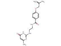 N-{2-[(4-methyl-6-oxo-1,6-dihydropyrimidin-2-yl)amino]ethyl}-4-[(2-methylprop-2-en-1-yl)oxy]benzamide