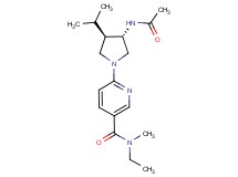 6-[(3S*,4R*)-3-(acetylamino)-4-isopropylpyrrolidin-1-yl]-N-ethyl-N-methylnicotinamide