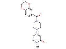 5-[4-(2,3-dihydro-1,4-benzodioxin-6-ylcarbonyl)-1-piperazinyl]-2-methyl-3(2H)-pyridazinone