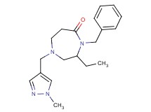 4-benzyl-3-ethyl-1-[(1-methyl-1H-pyrazol-4-yl)methyl]-1,4-diazepan-5-one