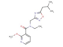 N-ethyl-N-[(5-isobutyl-1,2,4-oxadiazol-3-yl)methyl]-2-methoxynicotinamide