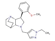 (2R*,3S*,6R*)-5-[(1-ethyl-1H-pyrazol-4-yl)methyl]-3-(2-methoxyphenyl)-1,5-diazatricyclo[5.2.2.0~2,6~]undecane
