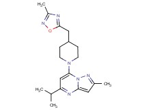 5-isopropyl-2-methyl-7-{4-[(3-methyl-1,2,4-oxadiazol-5-yl)methyl]-1-piperidinyl}pyrazolo[1,5-a]pyrimidine