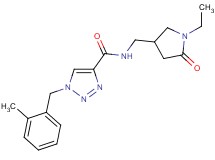 N-[(1-ethyl-5-oxo-3-pyrrolidinyl)methyl]-1-(2-methylbenzyl)-1H-1,2,3-triazole-4-carboxamide