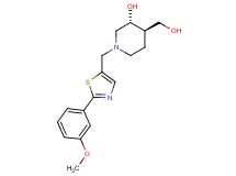 (3R*,4R*)-4-(hydroxymethyl)-1-{[2-(3-methoxyphenyl)-1,3-thiazol-5-yl]methyl}-3-piperidinol