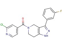 5-(2-chloroisonicotinoyl)-3-(3-fluorophenyl)-4,5,6,7-tetrahydro-1H-pyrazolo[4,3-c]pyridine