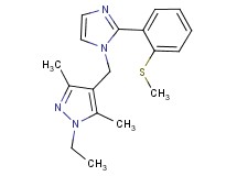 1-ethyl-3,5-dimethyl-4-({2-[2-(methylthio)phenyl]-1H-imidazol-1-yl}methyl)-1H-pyrazole
