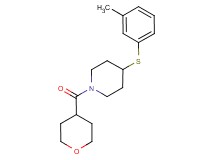 4-[(3-methylphenyl)thio]-1-(tetrahydro-2H-pyran-4-ylcarbonyl)piperidine