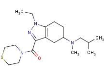 1-ethyl-N-isobutyl-N-methyl-3-(4-thiomorpholinylcarbonyl)-4,5,6,7-tetrahydro-1H-indazol-5-amine