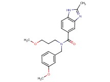 N-(3-methoxybenzyl)-N-(3-methoxypropyl)-2-methyl-1H-benzimidazole-5-carboxamide