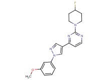 2-(4-fluoro-1-piperidinyl)-4-[1-(3-methoxyphenyl)-1H-pyrazol-4-yl]pyrimidine
