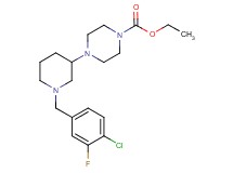 ethyl 4-[1-(4-chloro-3-fluorobenzyl)-3-piperidinyl]-1-piperazinecarboxylate