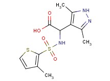 (3,5-dimethyl-1H-pyrazol-4-yl){[(3-methyl-2-thienyl)sulfonyl]amino}acetic acid