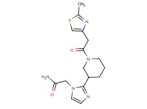 2-(2-{1-[(2-methyl-1,3-thiazol-4-yl)acetyl]-3-piperidinyl}-1H-imidazol-1-yl)acetamide