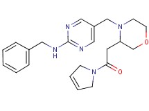 N-benzyl-5-({3-[2-(2,5-dihydro-1H-pyrrol-1-yl)-2-oxoethyl]-4-morpholinyl}methyl)-2-pyrimidinamine