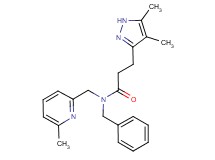N-benzyl-3-(4,5-dimethyl-1H-pyrazol-3-yl)-N-[(6-methylpyridin-2-yl)methyl]propanamide