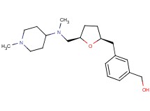 {3-[((2S*,5R*)-5-{[methyl(1-methylpiperidin-4-yl)amino]methyl}tetrahydrofuran-2-yl)methyl]phenyl}methanol