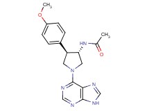 N-[(3S*,4R*)-4-(4-methoxyphenyl)-1-(9H-purin-6-yl)-3-pyrrolidinyl]acetamide