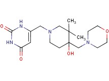 6-{[4-hydroxy-3,3-dimethyl-4-(morpholin-4-ylmethyl)piperidin-1-yl]methyl}pyrimidine-2,4(1H,3H)-dione