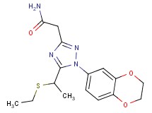2-{1-(2,3-dihydro-1,4-benzodioxin-6-yl)-5-[1-(ethylthio)ethyl]-1H-1,2,4-triazol-3-yl}acetamide