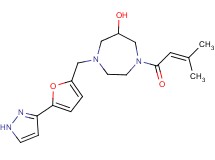 1-(3-methylbut-2-enoyl)-4-{[5-(1H-pyrazol-3-yl)-2-furyl]methyl}-1,4-diazepan-6-ol