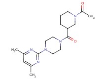 2-{4-[(1-acetyl-3-piperidinyl)carbonyl]-1-piperazinyl}-4,6-dimethylpyrimidine