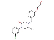 1-(3-chlorophenyl)-4-[3-(2-hydroxyethoxy)benzyl]-5-methyl-2-piperazinone