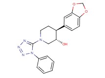 (3S*,4S*)-4-(1,3-benzodioxol-5-yl)-1-(1-phenyl-1H-tetrazol-5-yl)piperidin-3-ol