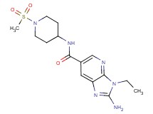 2-amino-3-ethyl-N-[1-(methylsulfonyl)piperidin-4-yl]-3H-imidazo[4,5-b]pyridine-6-carboxamide