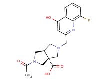 rel-(3aR,6aR)-2-acetyl-5-[(8-fluoro-4-hydroxy-2-quinolinyl)methyl]hexahydropyrrolo[3,4-c]pyrrole-3a(1H)-carboxylic acid